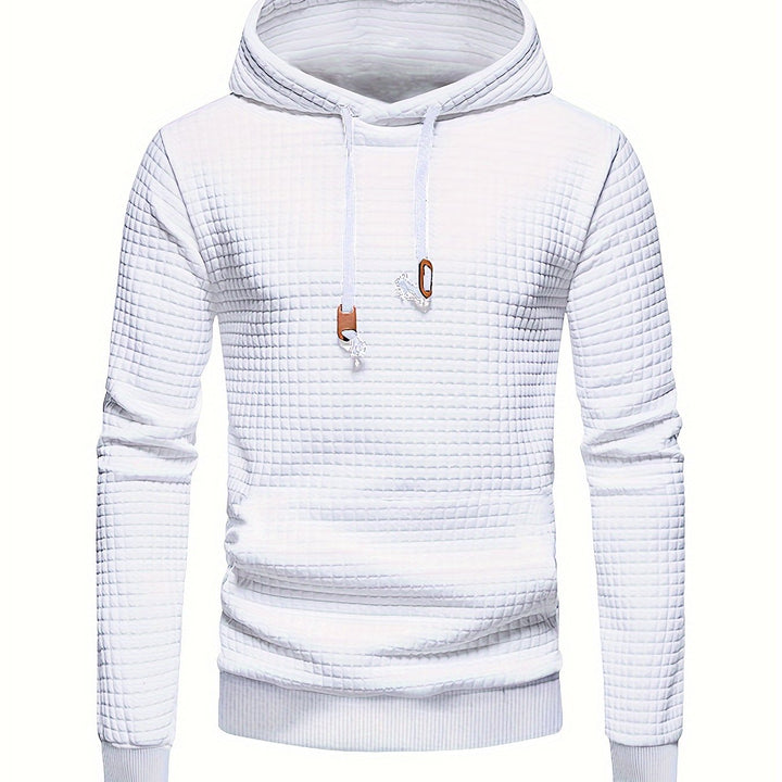 Strukturerad med huva pullover hoodie