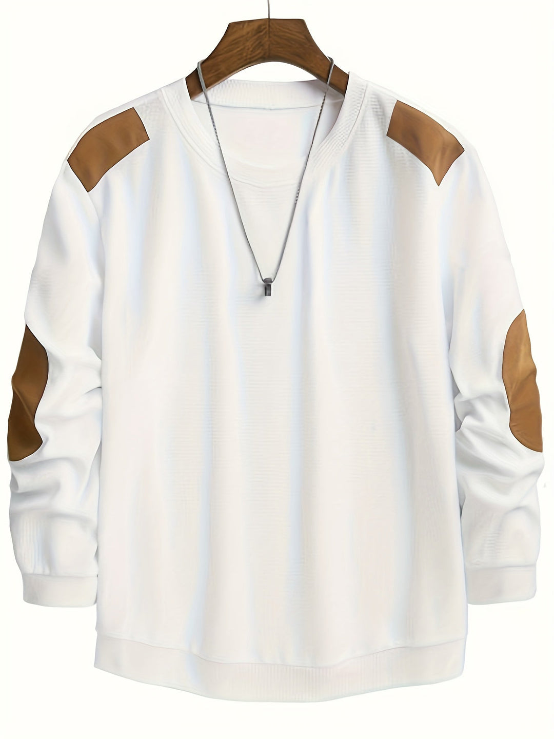 Strukturerad elbow-patch pullover