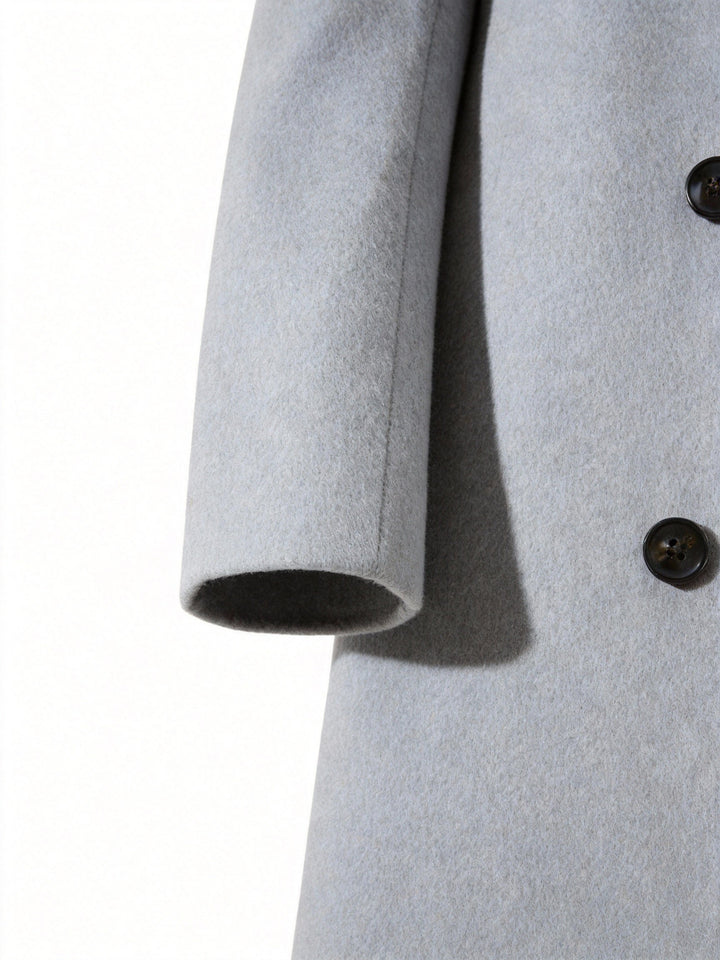 Förfinad lång trenchcoat