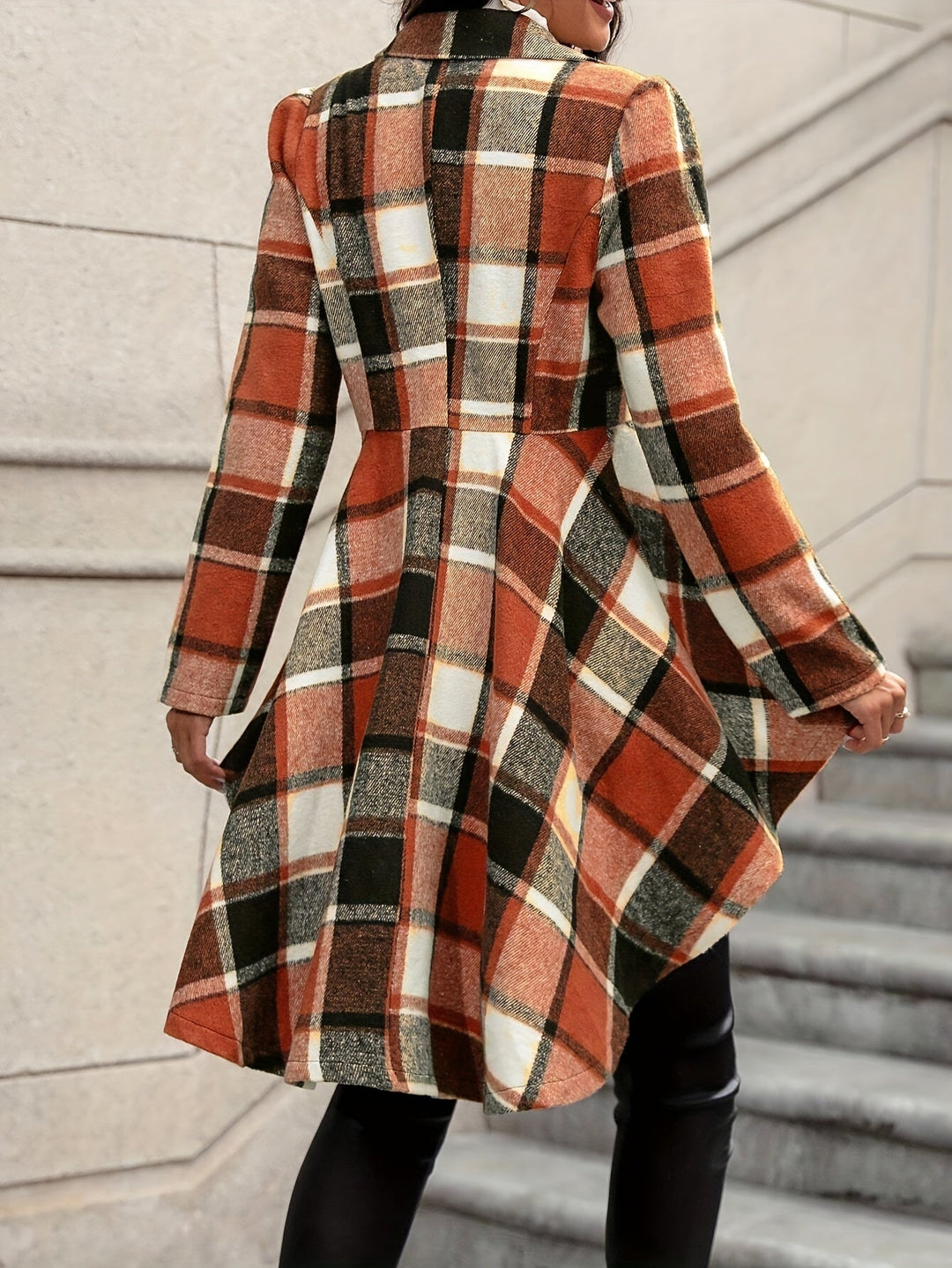 Draped rutig jacka