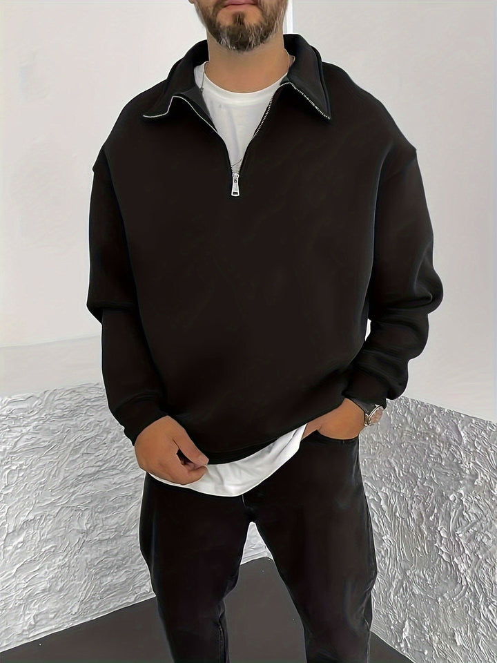 Mysig med halv dragkedja sweatshirt