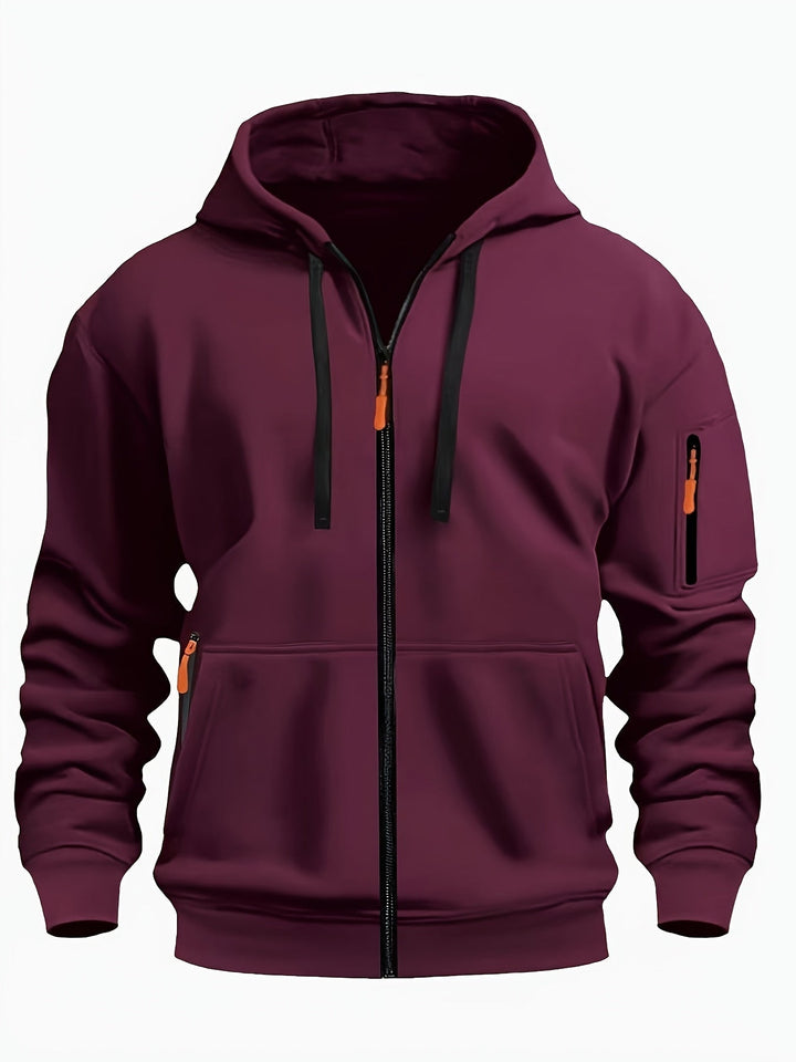 Vardags med dragkedja hoodie