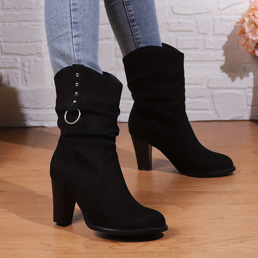 Slouchy western ankelboots