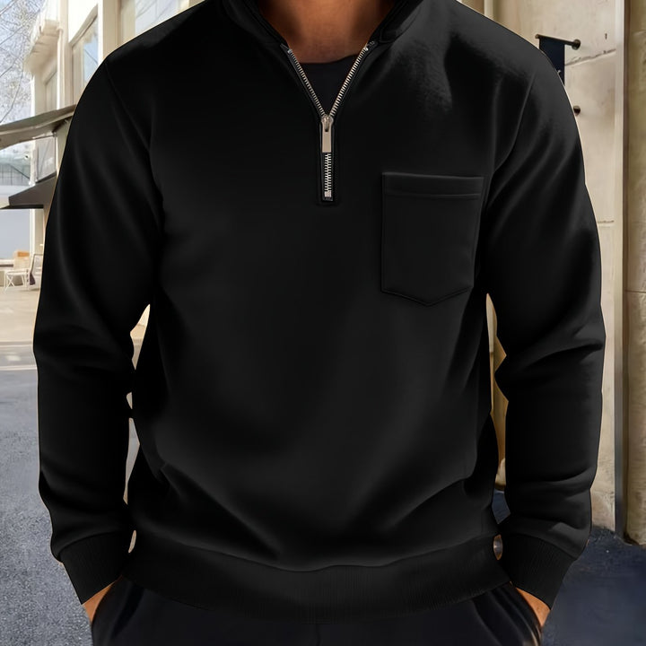 Förfinad med halv dragkedja pullover