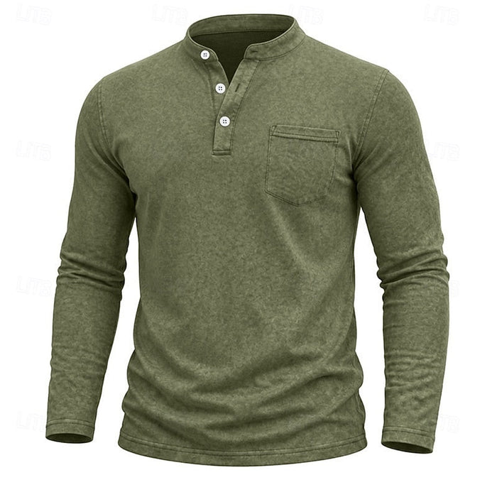 Klassisk henley långärmad skjorta