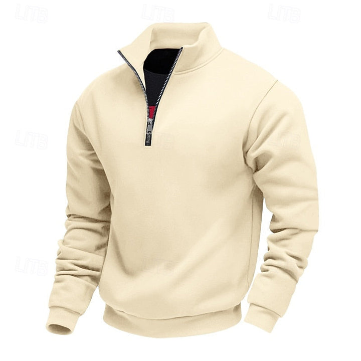 Förfinad med kvartsdragkedja sweatshirt