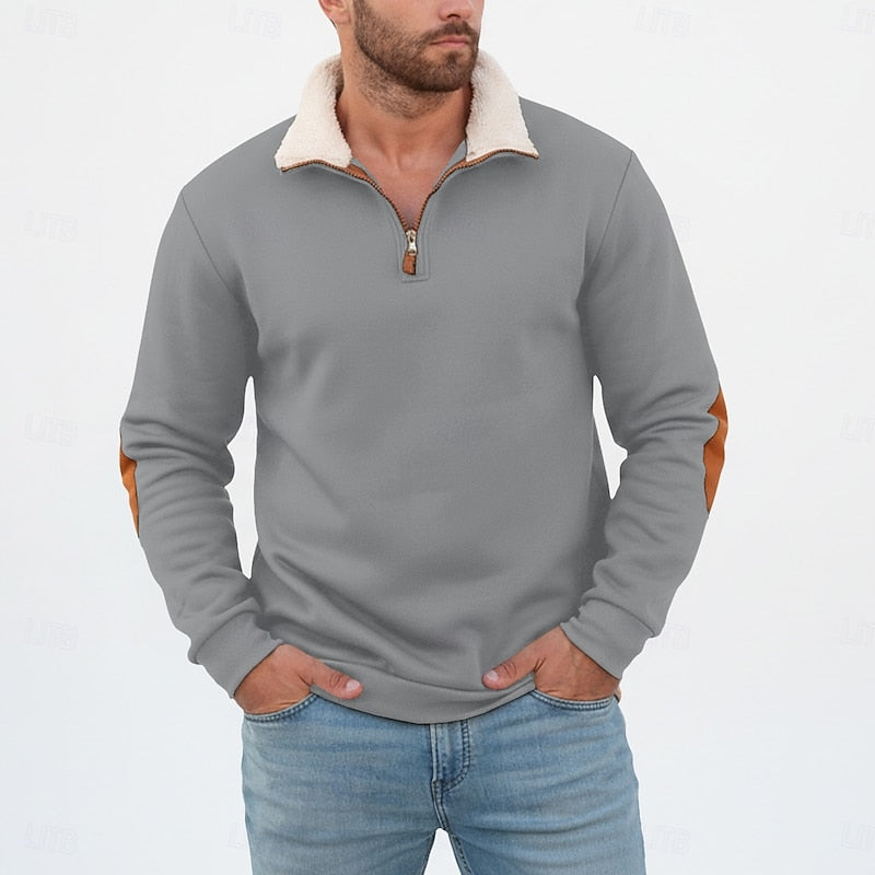Stående krage med halv dragkedja pullover