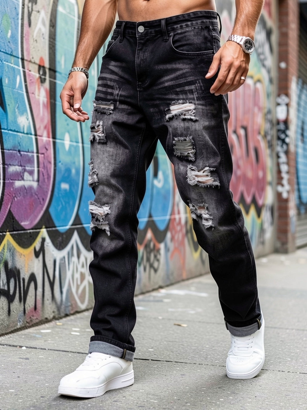 Robust med raka ben jeans