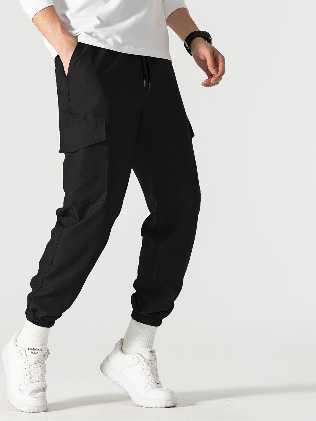 Avslappnad cargo joggers