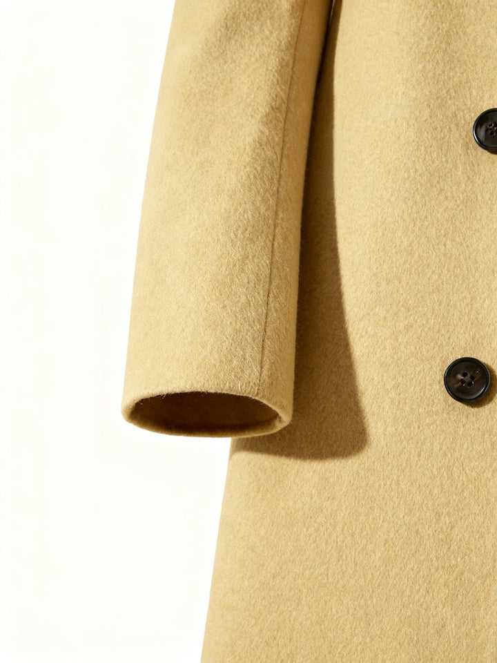 Förfinad lång trenchcoat