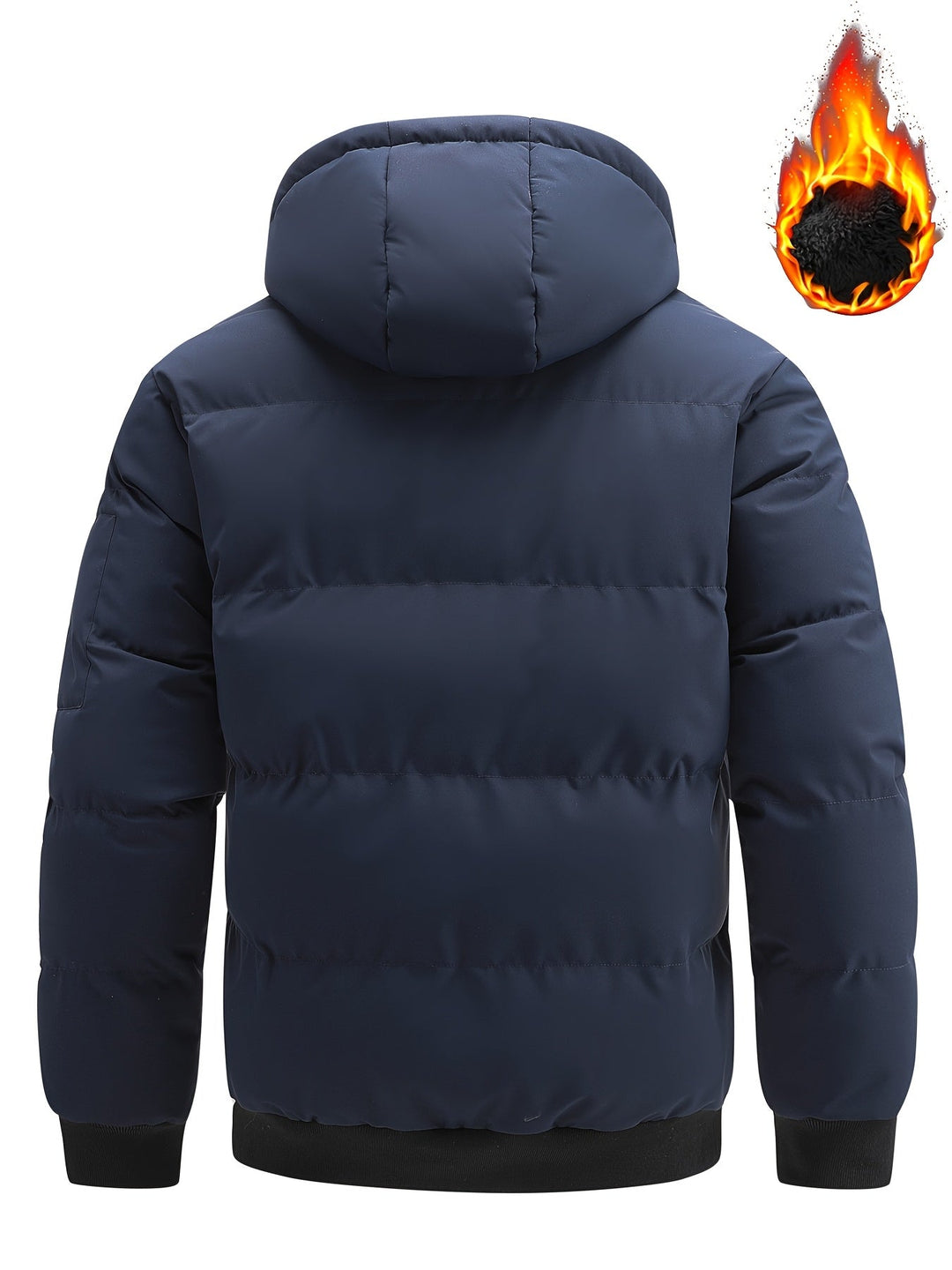 Quiltad med huva vinter jacka