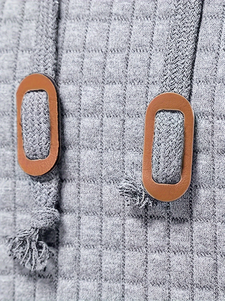 Strukturerad med huva pullover hoodie