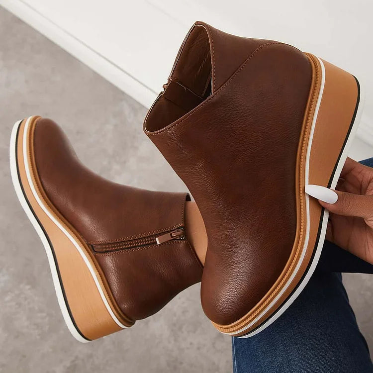Slank plattform ankelboots