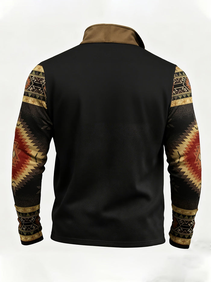 Southwestern med halv dragkedja pullover