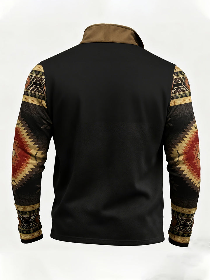 Southwestern med halv dragkedja pullover