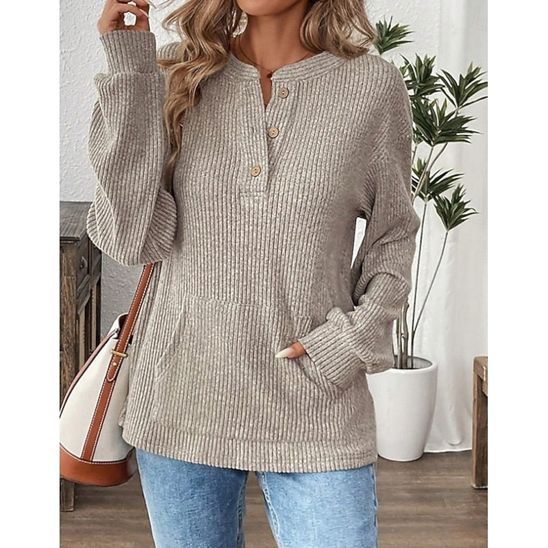 Avslappnad henley topp