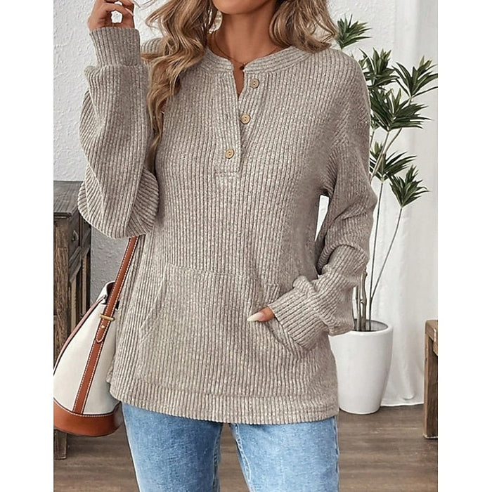 Avslappnad henley topp