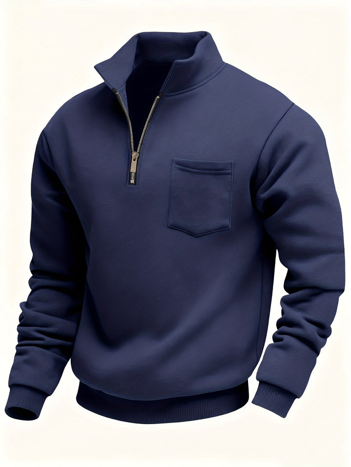 Förfinad med halv dragkedja pullover