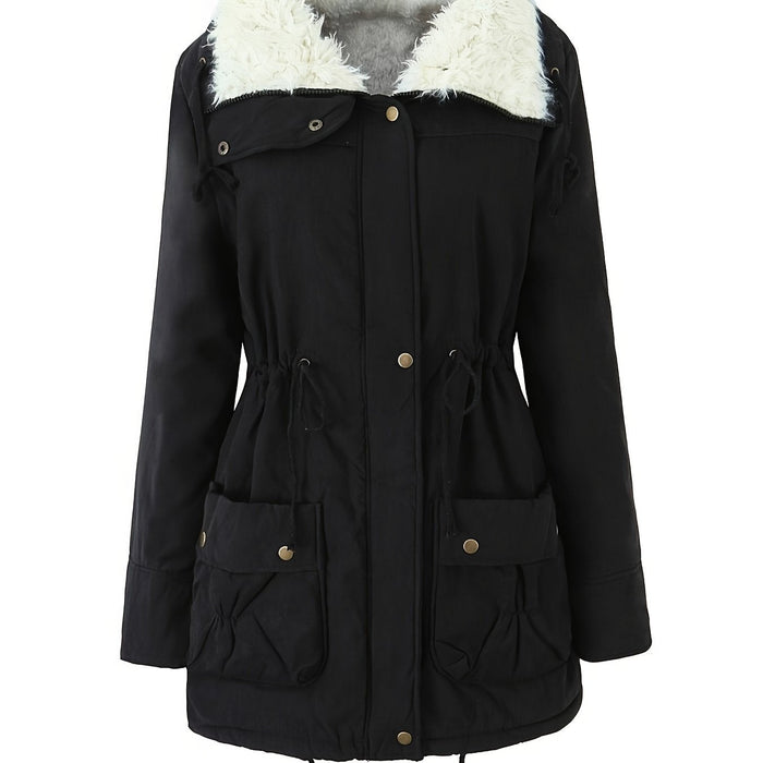 Mysig med huva vinter parkas