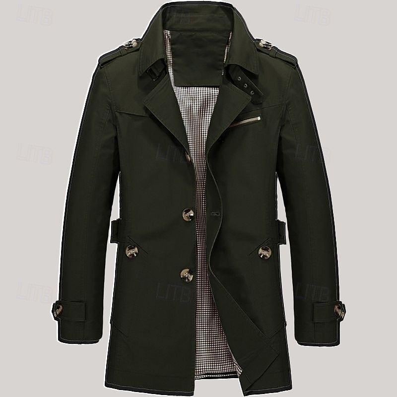 Förfinad enkelknäppt trenchcoat