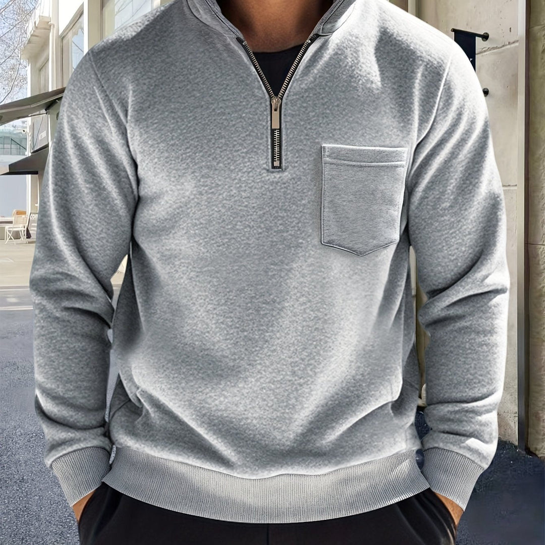 Förfinad med halv dragkedja pullover