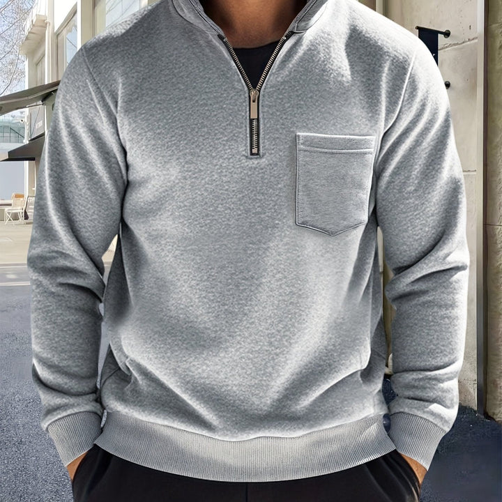 Förfinad med halv dragkedja pullover