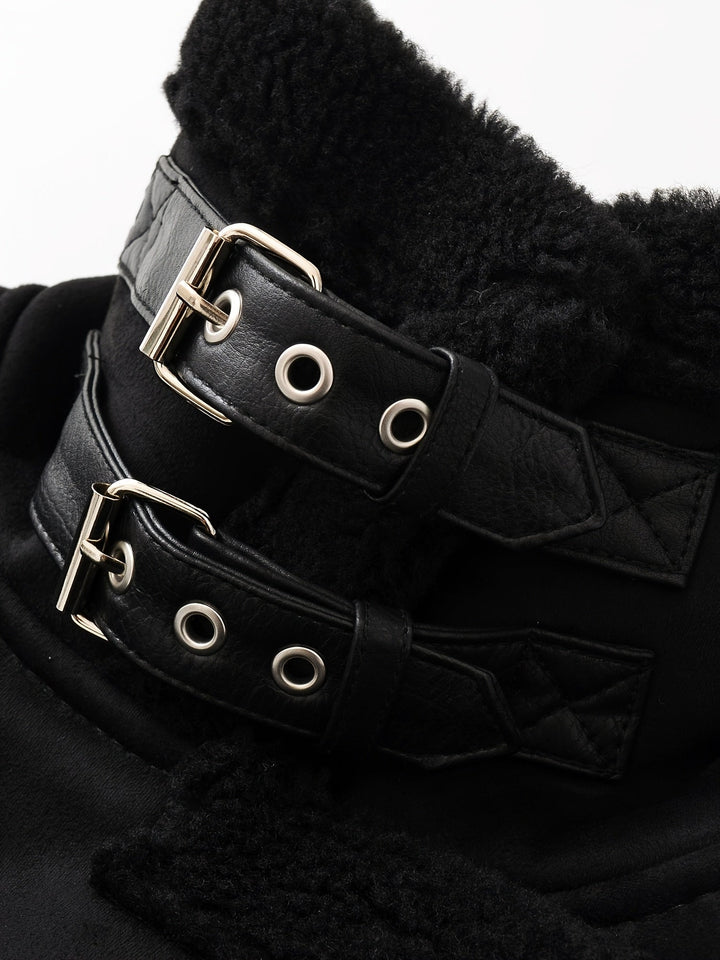 Belted aviator jacka