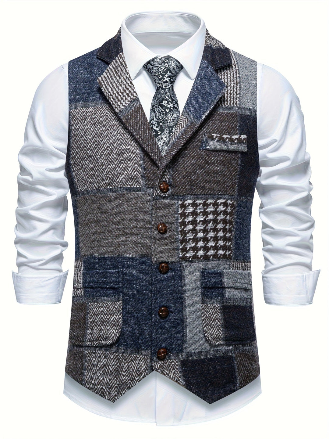 Patchwork skräddad väst