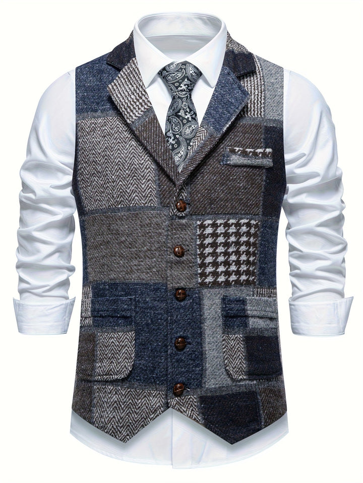 Patchwork skräddad väst