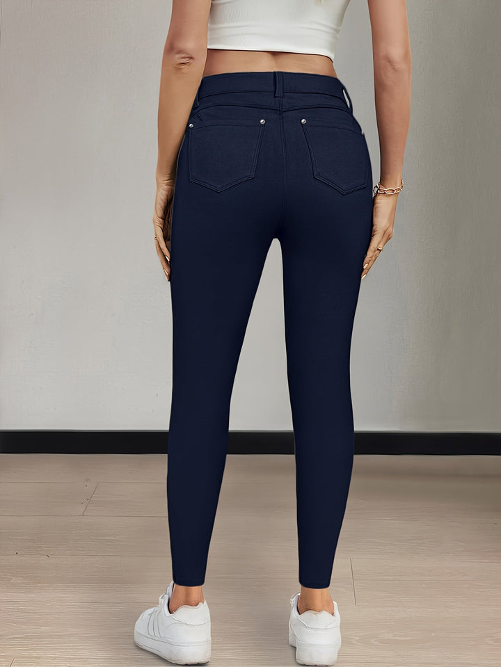 Hög-midja skinny jeans