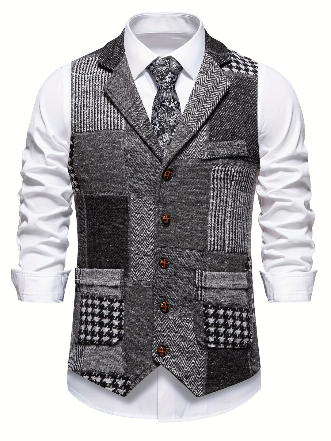 Patchwork skräddad väst