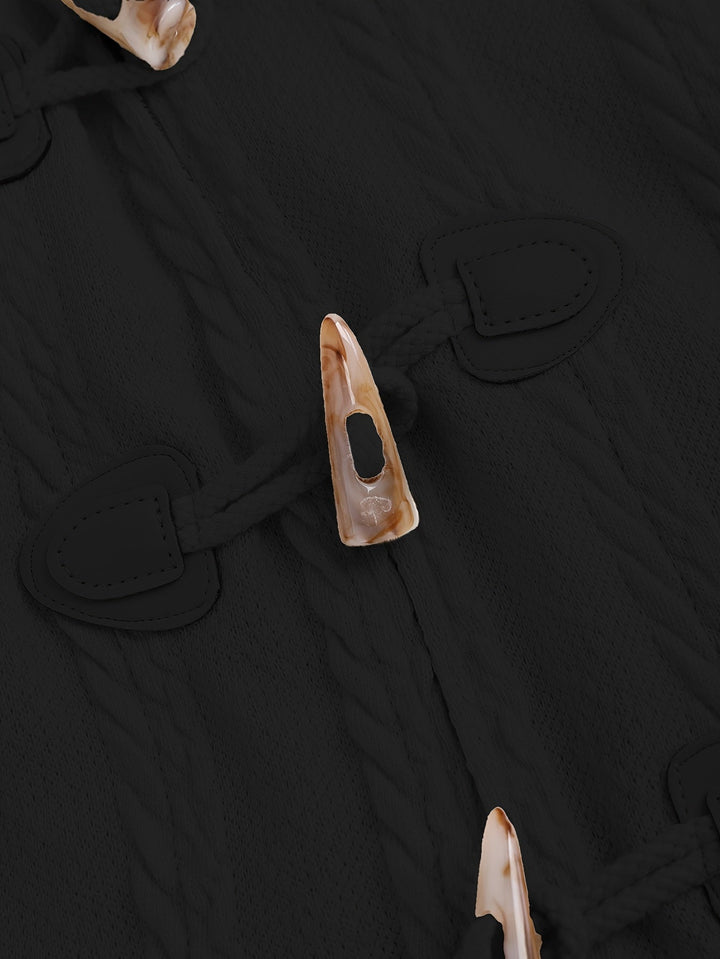 Pälsfodrad med huva longline kappa