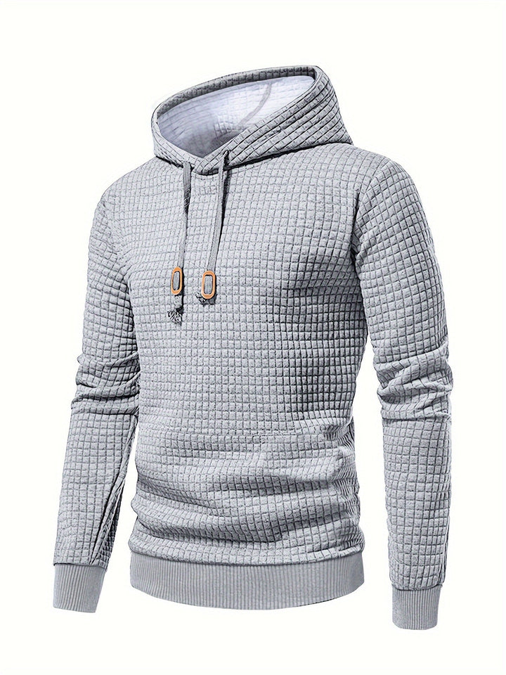 Strukturerad med huva pullover hoodie