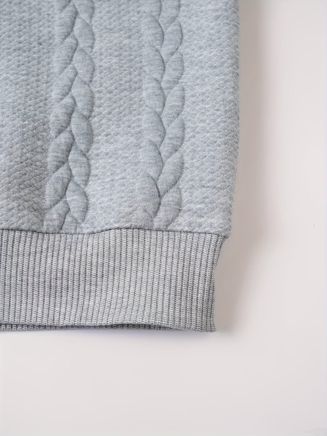 Strukturerad med hög hals sweatshirt