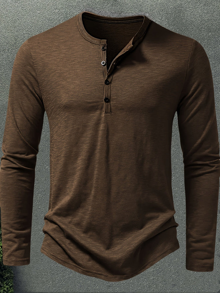 Klassisk knapp-placket henley