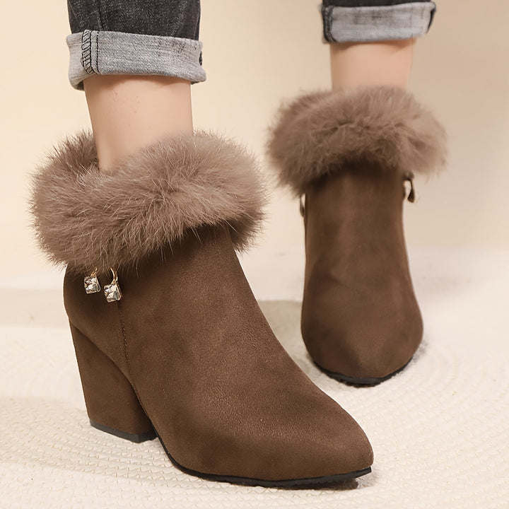 Varm blockklack ankelboots