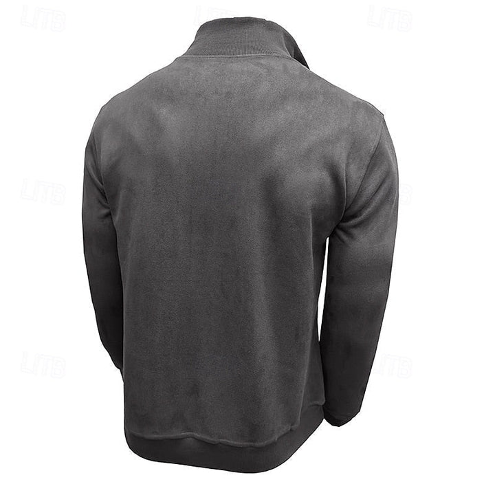 Med kvartsdragkedja med ståkrage sweatshirt