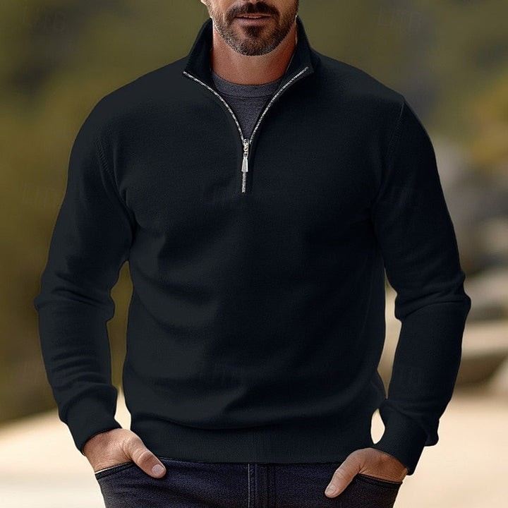 Förfinad med halv dragkedja pullover