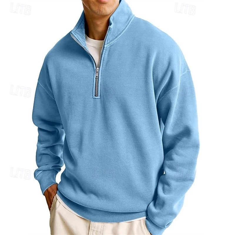 Med kvartsdragkedja sweatshirt