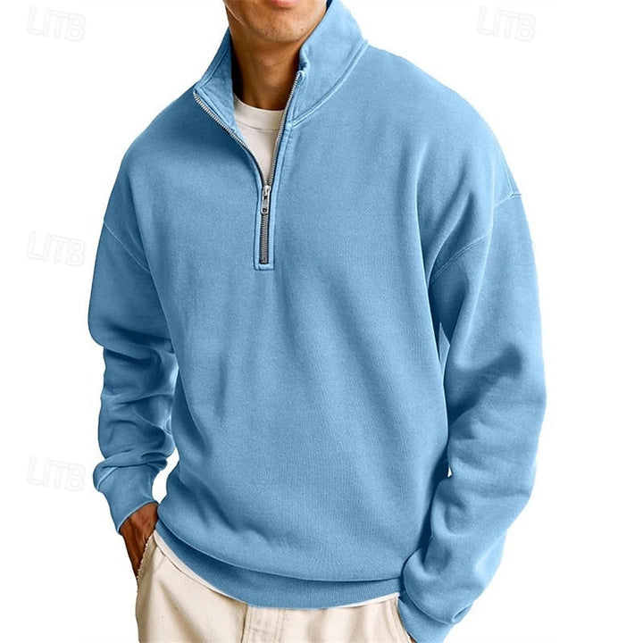 Med kvartsdragkedja sweatshirt