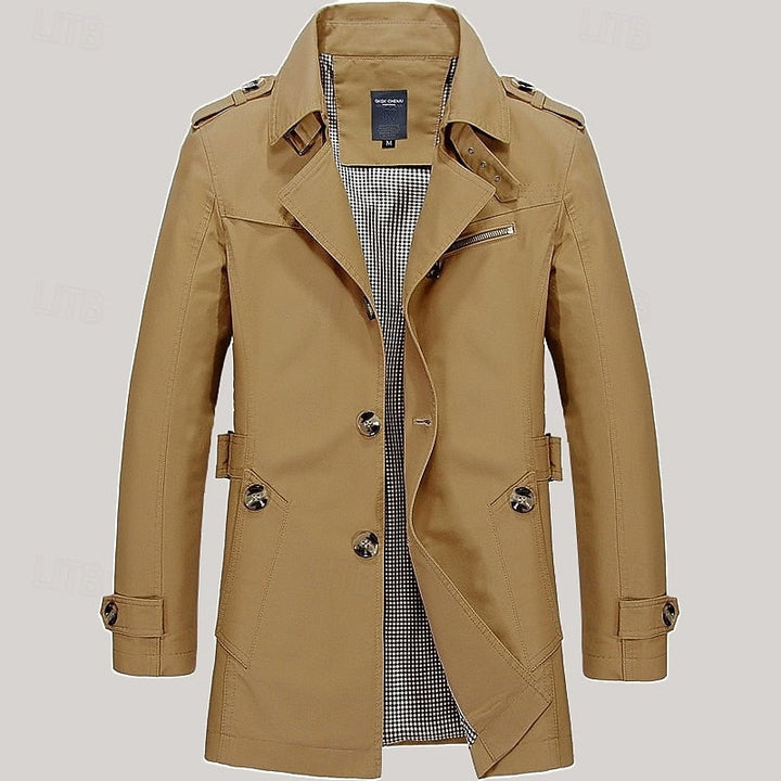 Förfinad enkelknäppt trenchcoat