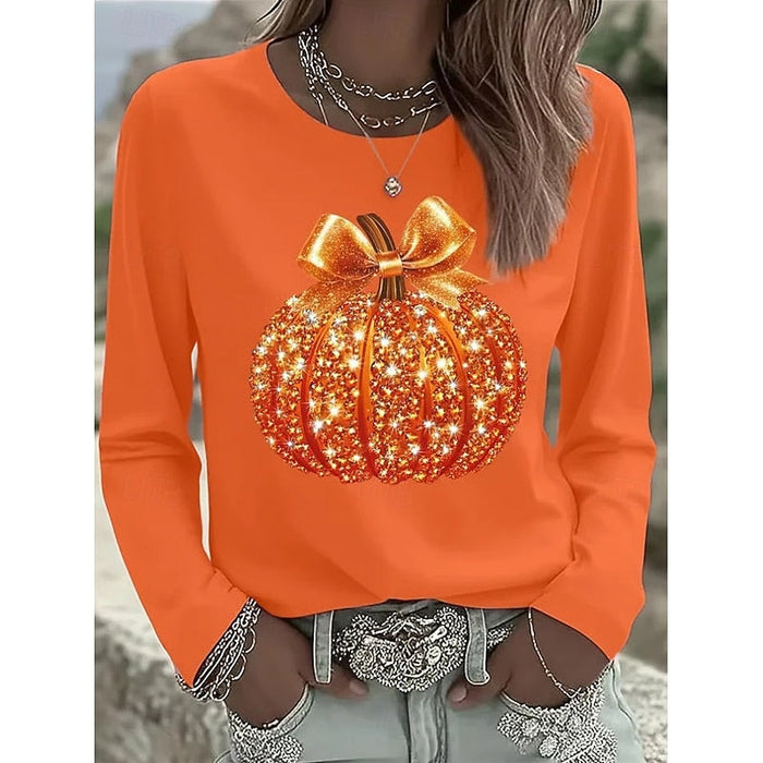 Glittrande halloween pumpkin topp