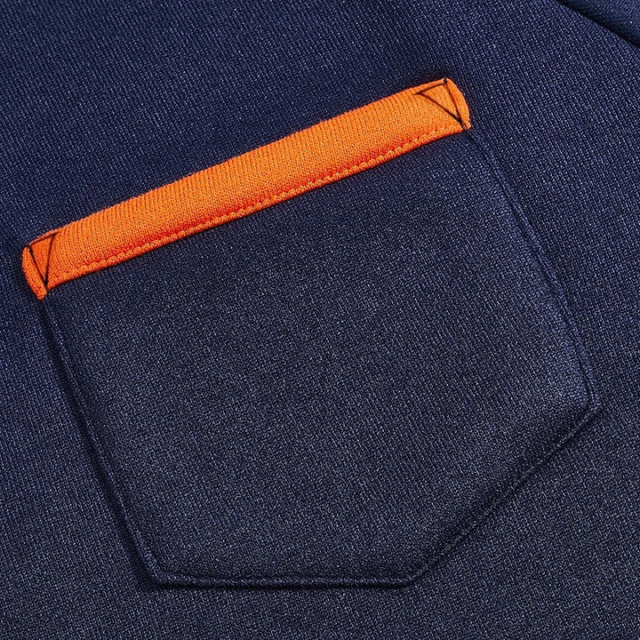 Med kvartsdragkedja färg block pullover