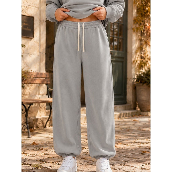 Avslappnad med vida ben joggers
