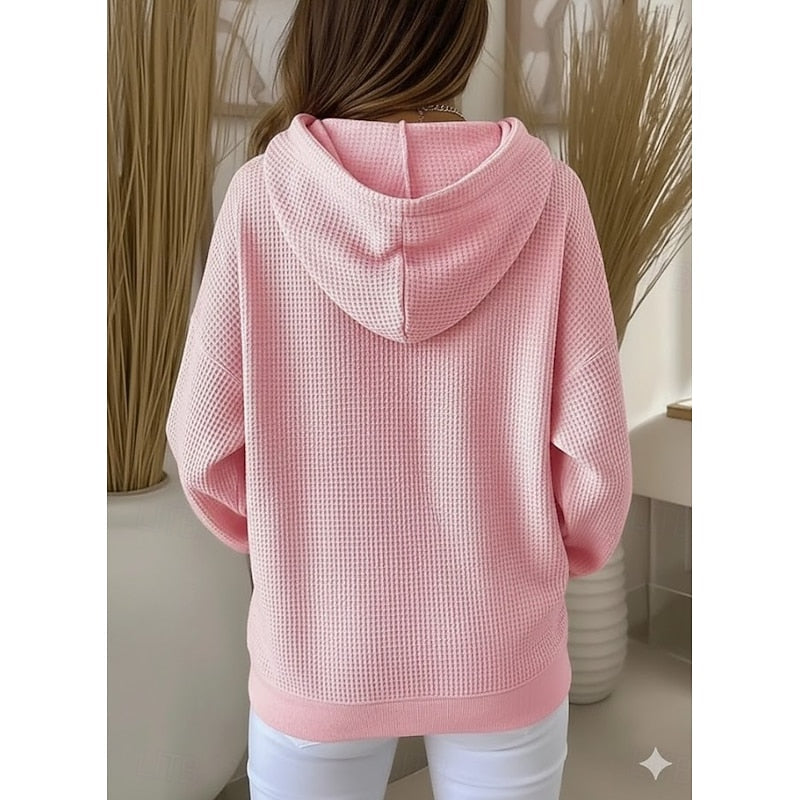 Strukturerad dragsko hoodie