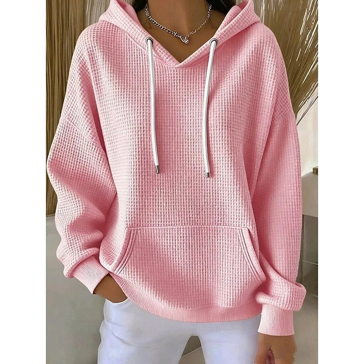 Strukturerad dragsko hoodie