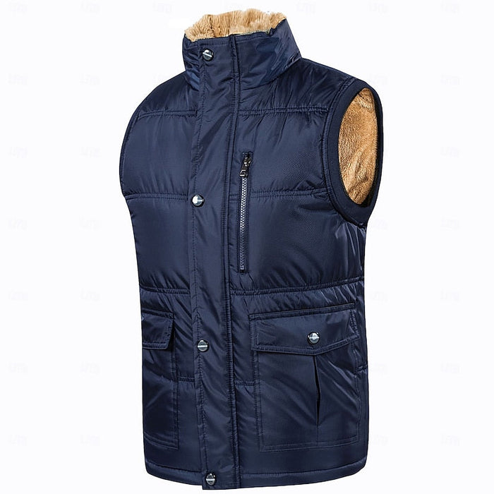 Sherpa-lined puffer väst
