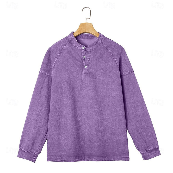 Vintage washed henleytröja