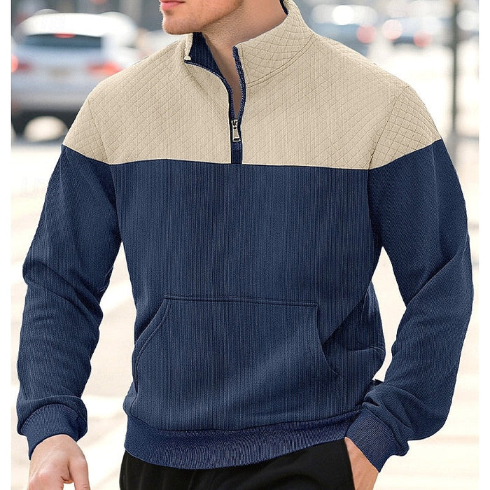Med kvartsdragkedja pullover