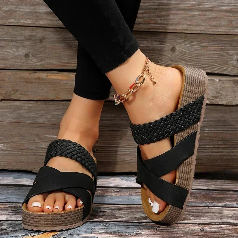 Bekväm ortopedisk flätad sandal